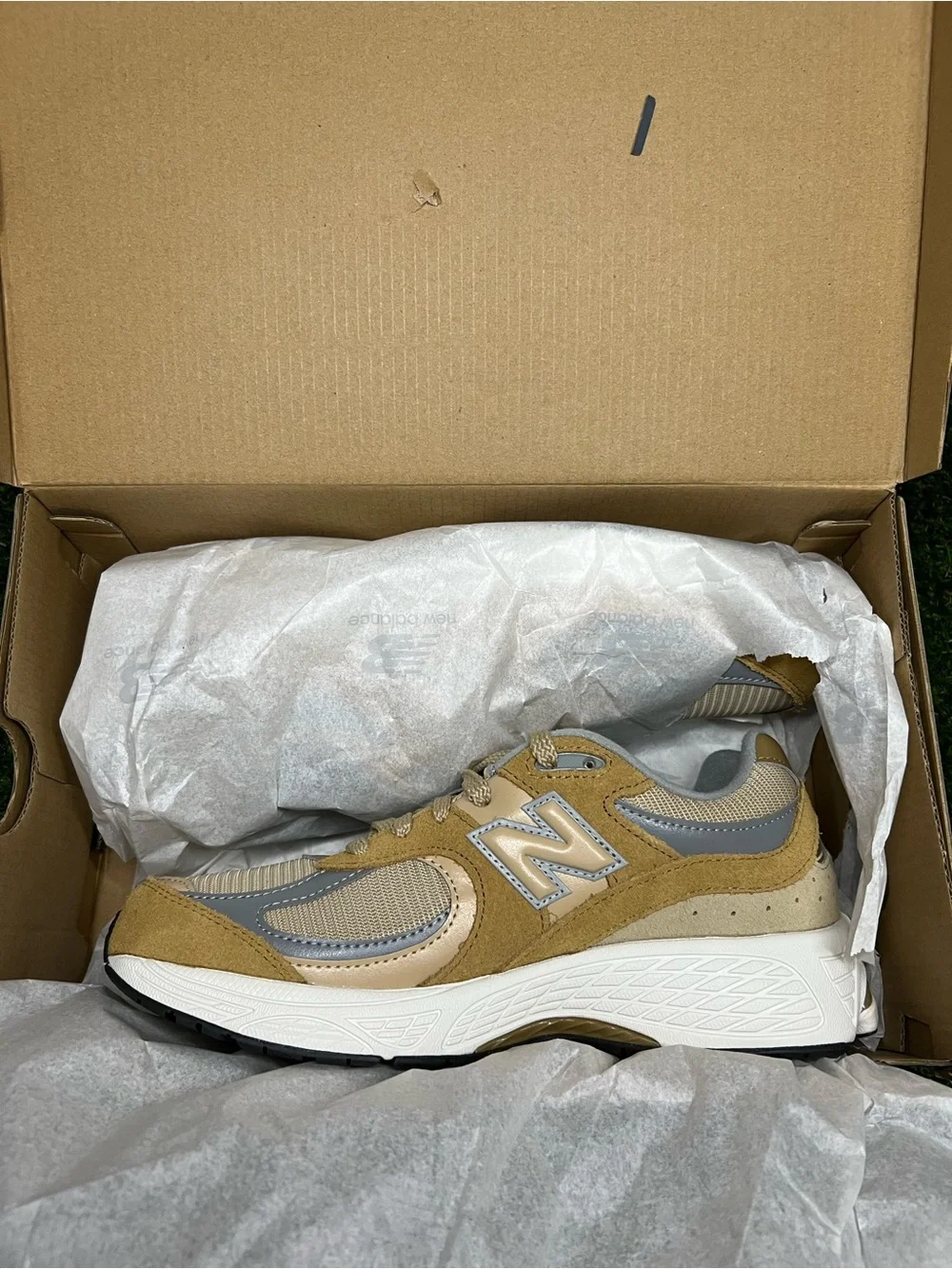 size 6.5 - New Balance 2002R Shoes Womens  Beige Grey Sneakers GC2002CE